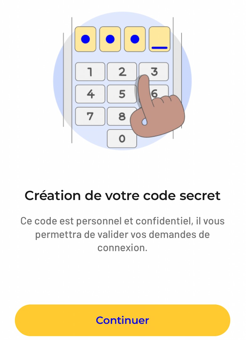 Activation identité numérique et création de code