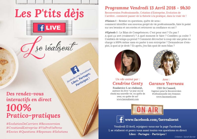 Garance Yverneau invitée au Facebook Live de L se Réalisent
